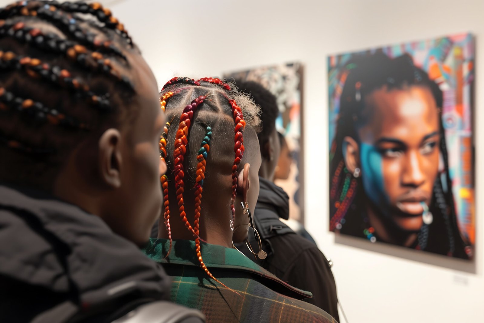 side view man with braids portrait