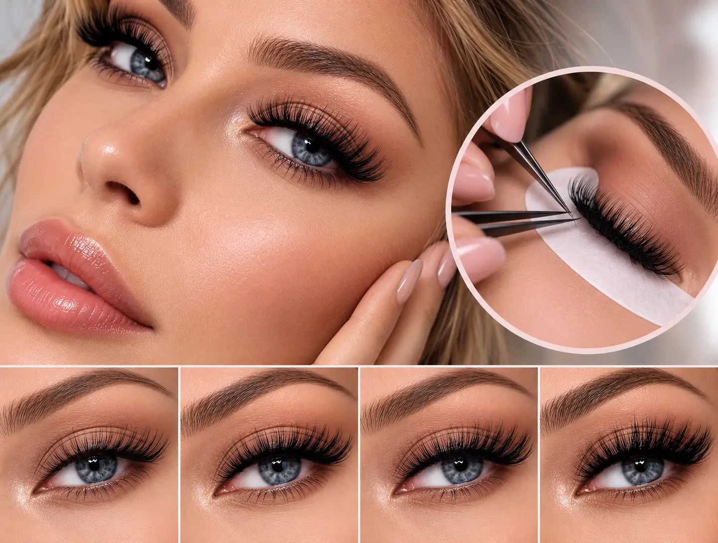 collage beauté extensions de cils